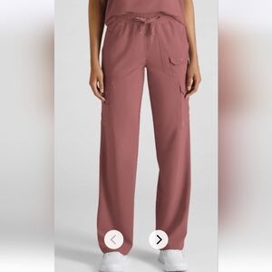 UA Women's Cargo Wide-Leg Scrub Pants in Cinnamon LP